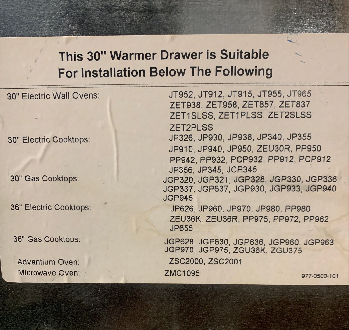 GE Profile 30in. Warmer Drawer