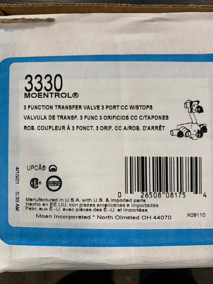 3F Transfer Valve 3Port CC W/Stops