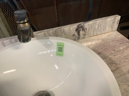 Marble Top Vessel Sink Vanity