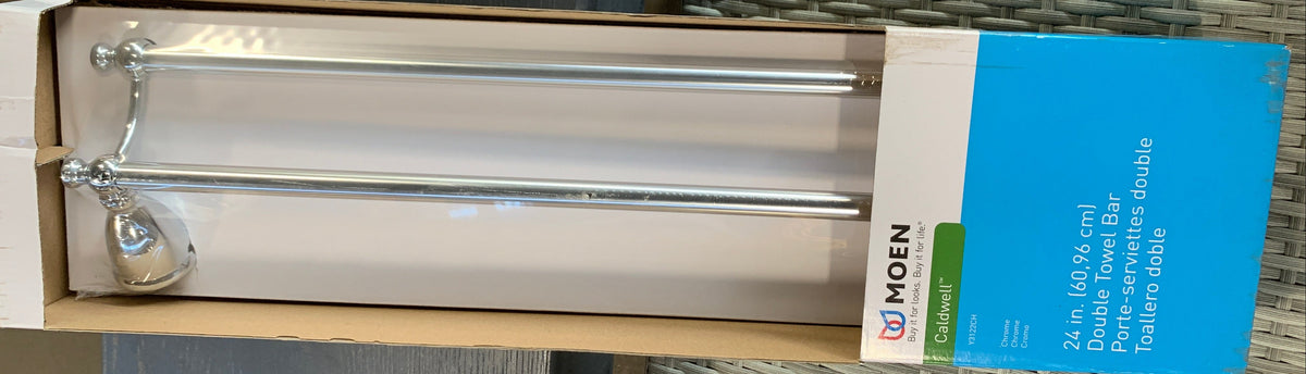 Moen 24-in Double Towel Bar (Caldwell)