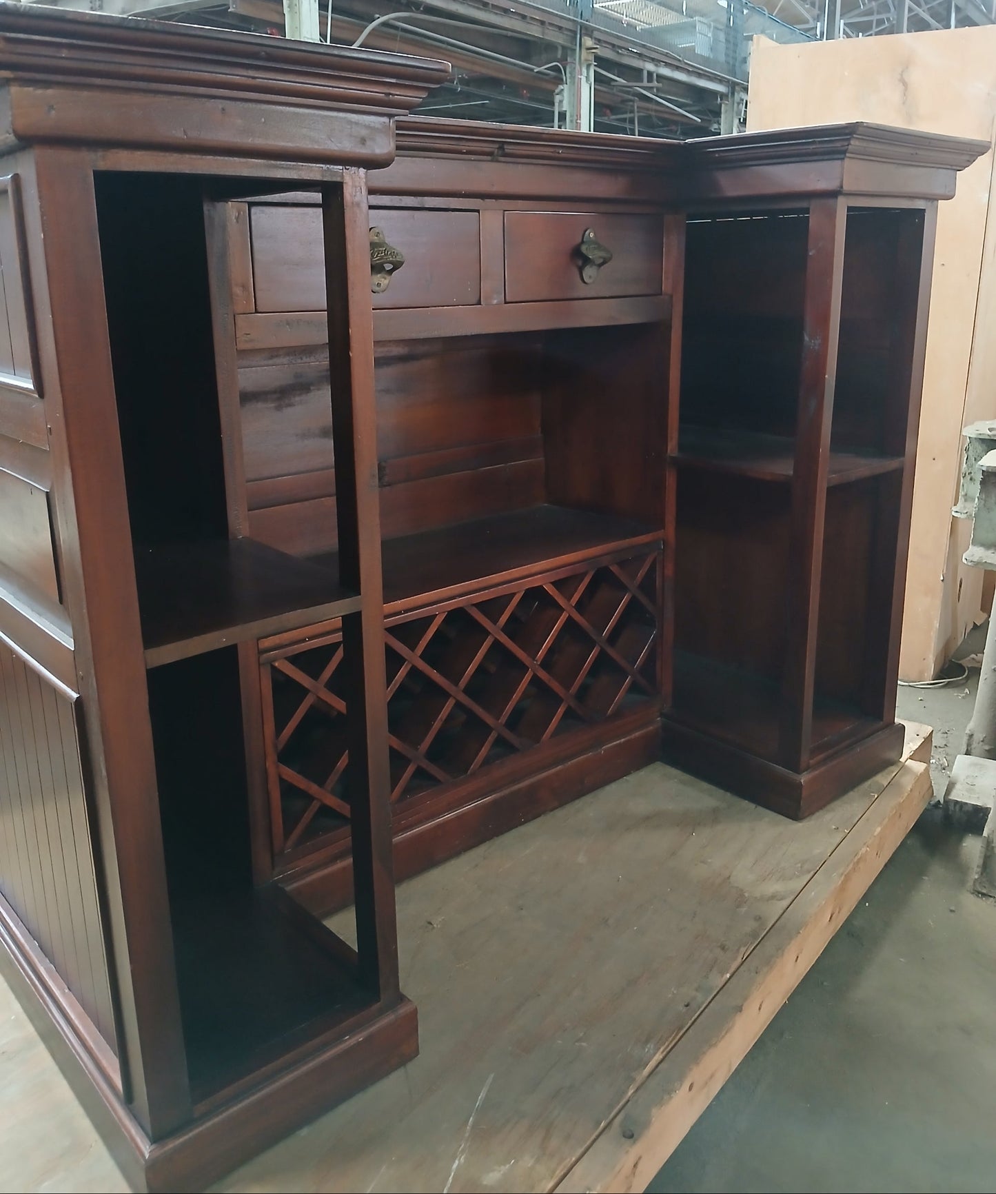 Wood Bar w/Coca-Cola Handles