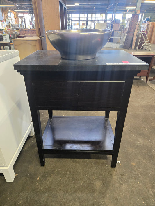 Vessel Sink With Cabinet